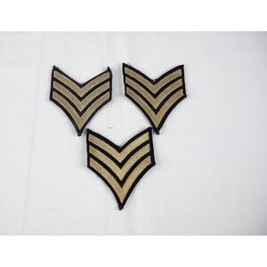 Vintage Sergeant Chevron Patches Gold Navy Excellent Military Insignia WWII era